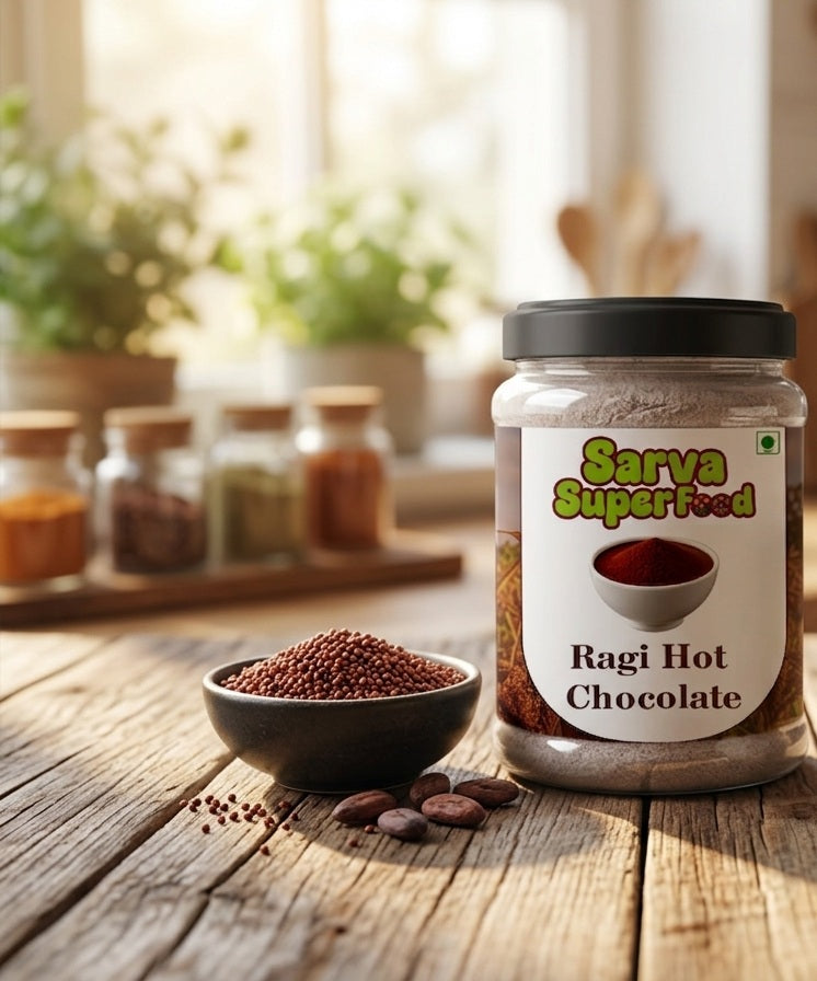 Ragi Hot Chocolate | Calcium Rich & Gluten Free Drink